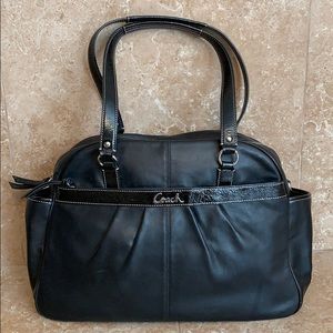 Large leather Coach tote